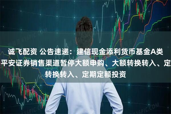 诚飞配资 公告速递：建信现金添利货币基金A类基金份额在平安证券销售渠道暂停大额申购、大额转换转入、定期定额投资